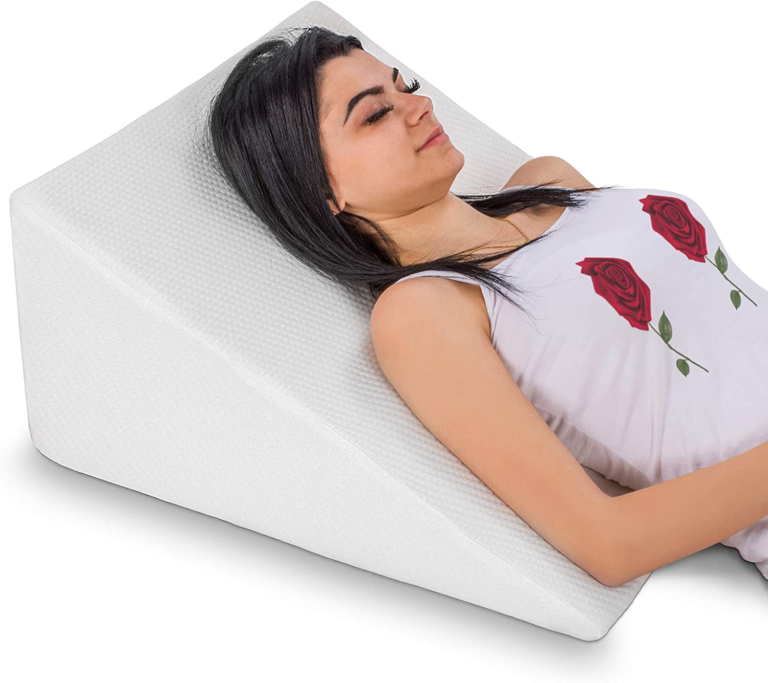 Abco Tech Bed Wedge Pillow with Memory Foam Top  Reduce ...