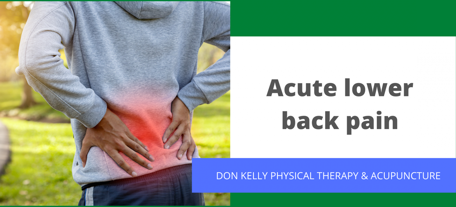 Acute lower back pain