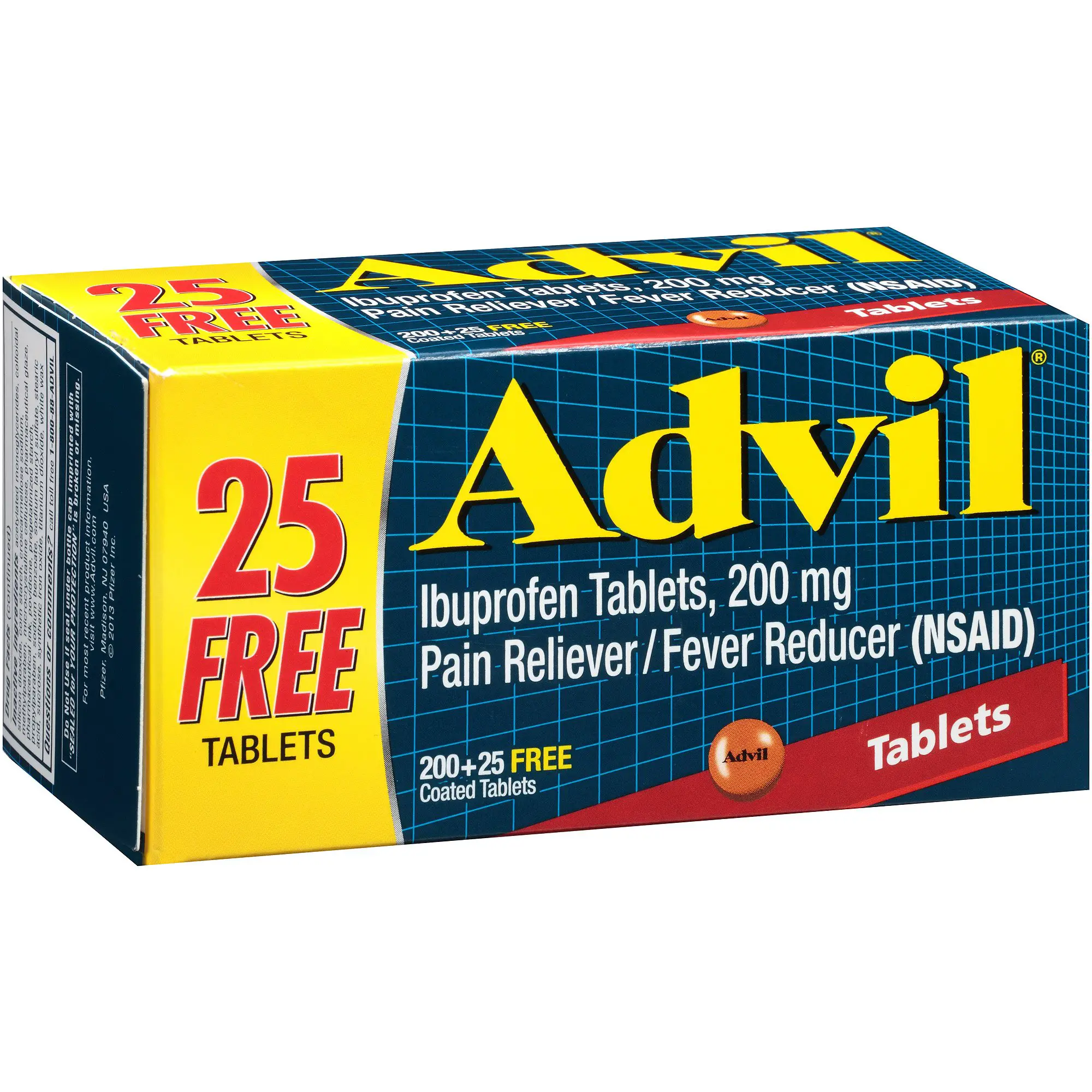 Advil (225 Count) Pain Reliever / Fever Reducer Coated ...