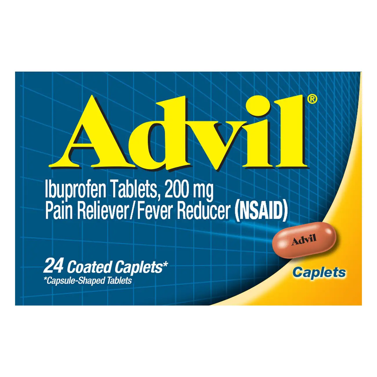 Advil Pain Reliever Ibuprofen 200Mg Coated Caplets