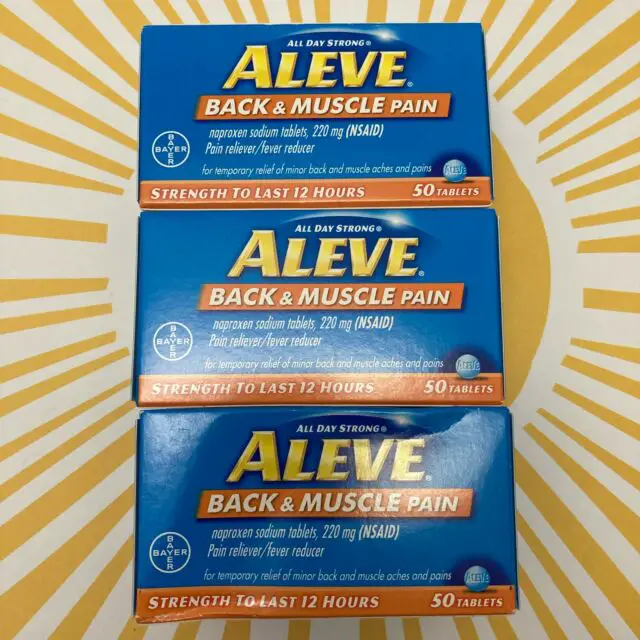 Aleve Back &  Muscle Pain Naproxen Sodium 50 Count ~ Lot of 3