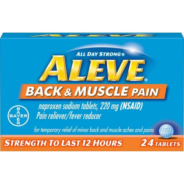 Aleve Back &  Muscle Pain Reliever/Fever Reducer Naproxen 24ct , 220 mg ...