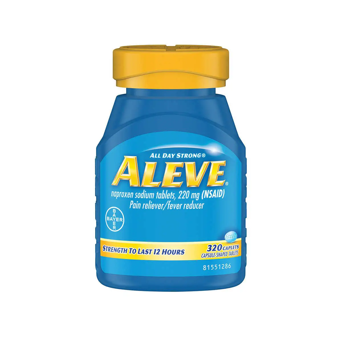 Aleve Pain Reliever Fever Reducer 320 Taplets 220 mg Naproxen Sodium