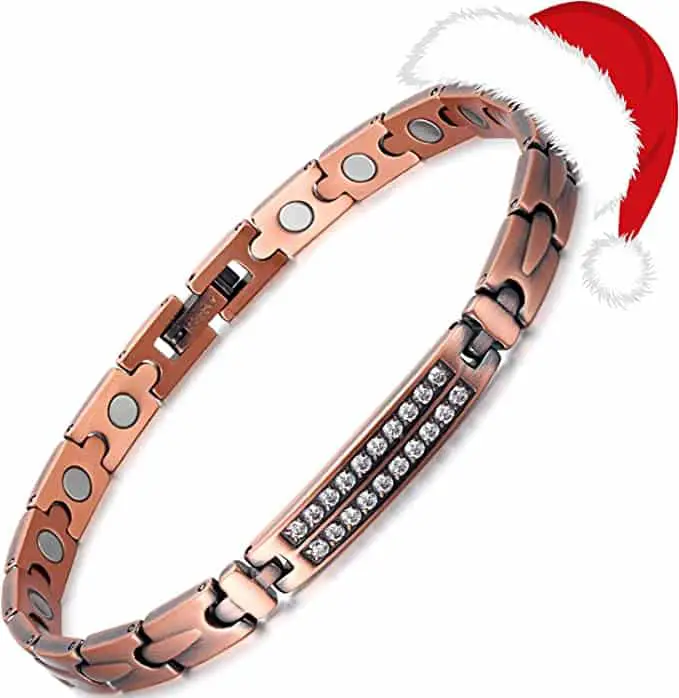Amazon.com: RainSo Elegant Crystal Copper Magnetic Therapy Bracelet for ...