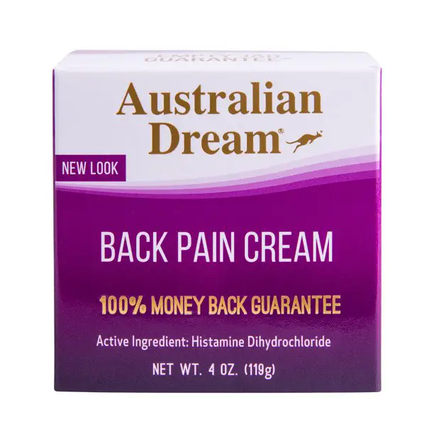 Australian Dream Back Pain Cream, 4 oz. Jar  Neck &  Back Pain Relief ...
