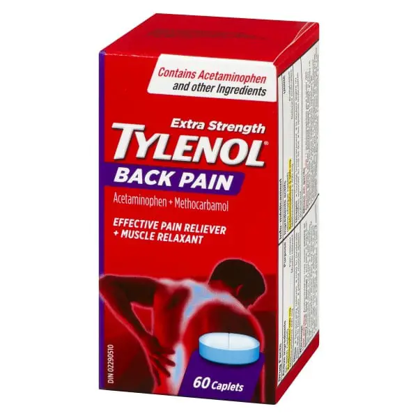 Buy Tylenol Extra Strength for Back Pain, Muscle Relaxant + Effective ...
