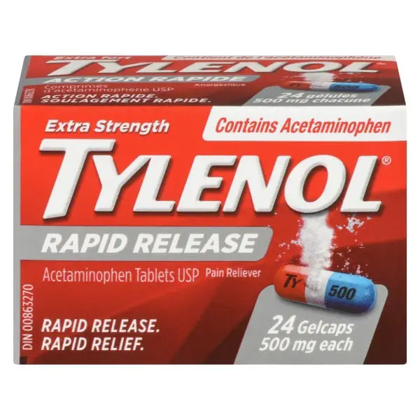 Buy Tylenol Extra Strength Pain Relief Rapid Release Gelcaps in Canada ...