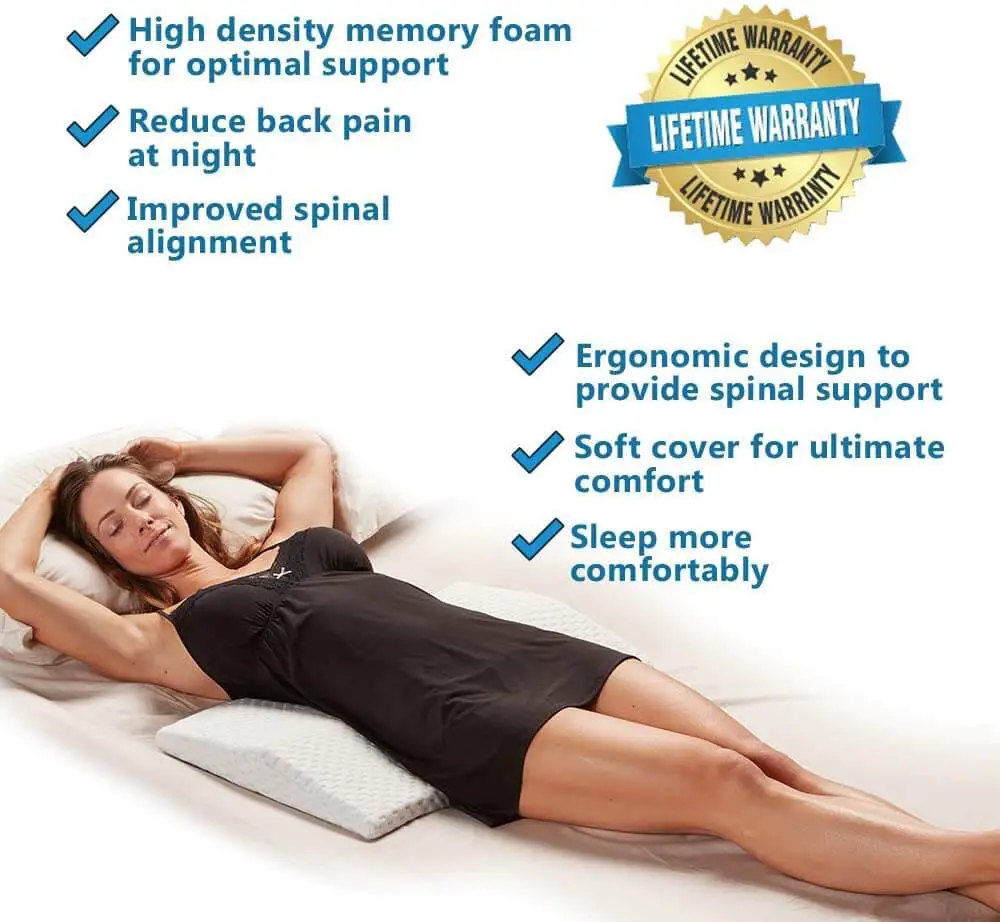 ComfiLife Lumbar Support Pillow for Sleeping Memory Foam Pillow for ...