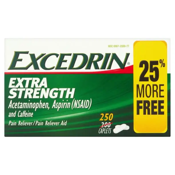 Excedrin Extra Strength Pain Reliever Caplets, 250 Ct