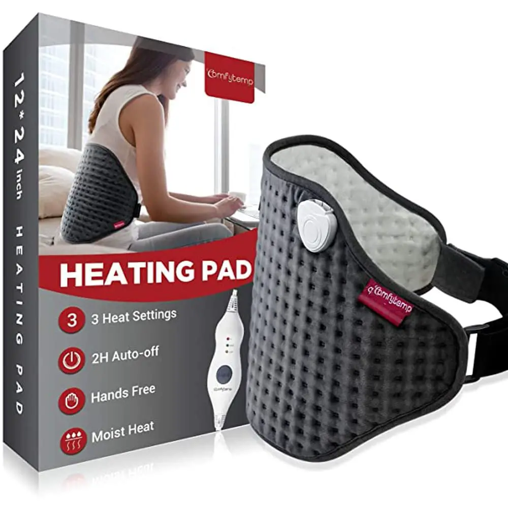 Heating Pad for Back Pain Relief, Comfytemp Electric Heated Waist Wrap ...