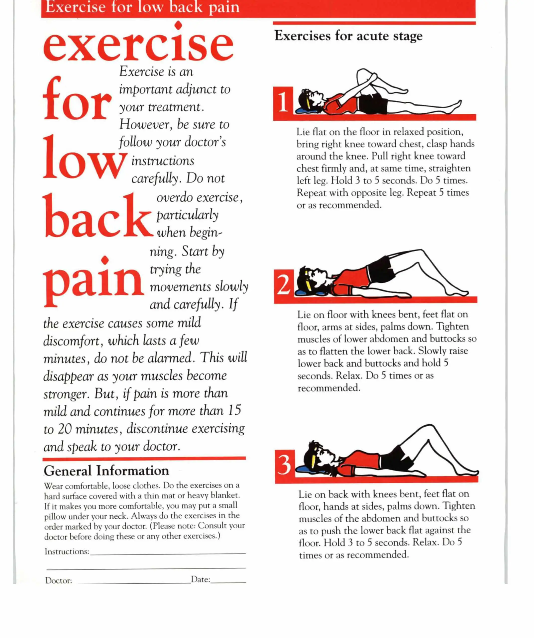 Home Exercise Program for Back Pain Page 3