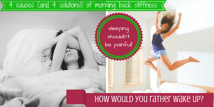 How to cure low back stiffness in the morning