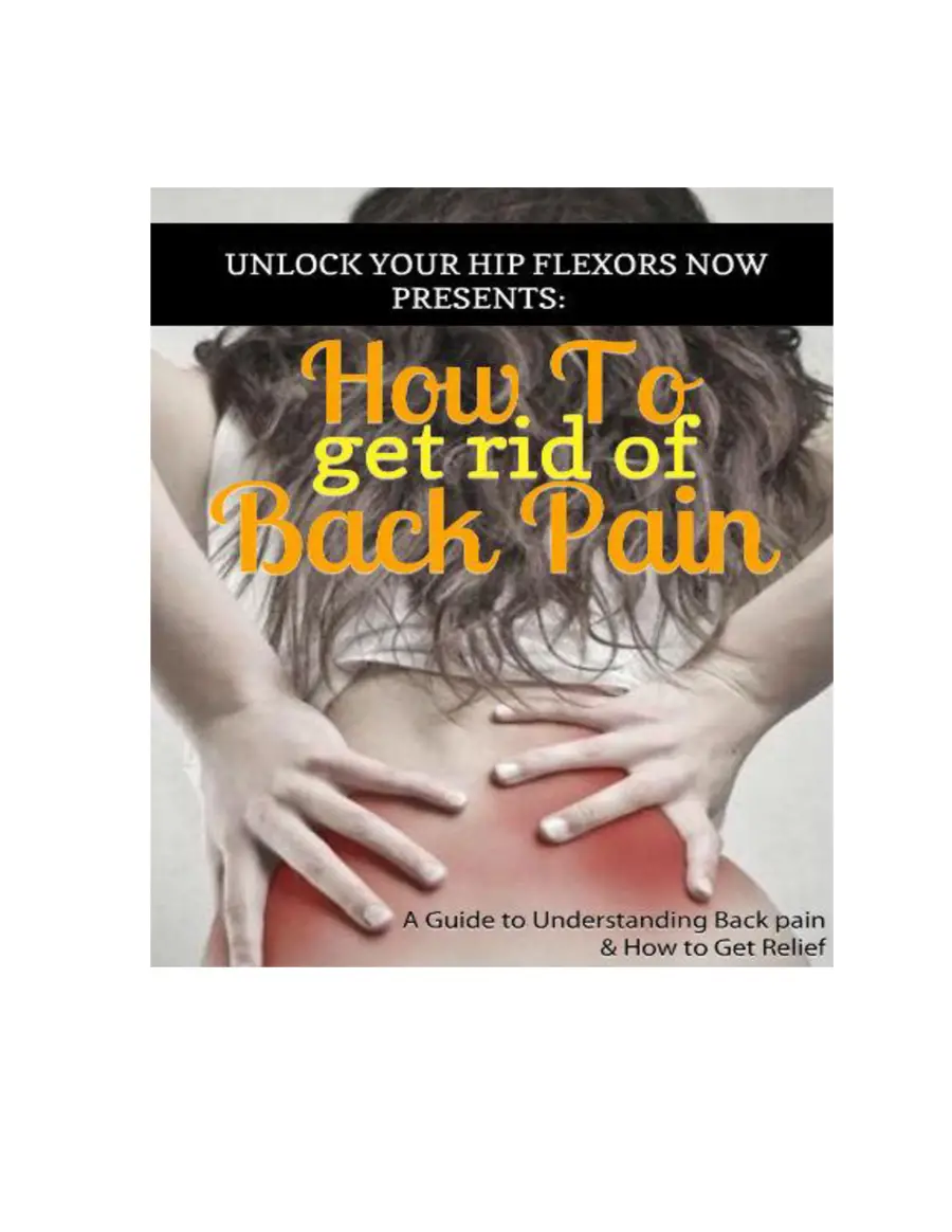 How to Get Rid of Back Pain