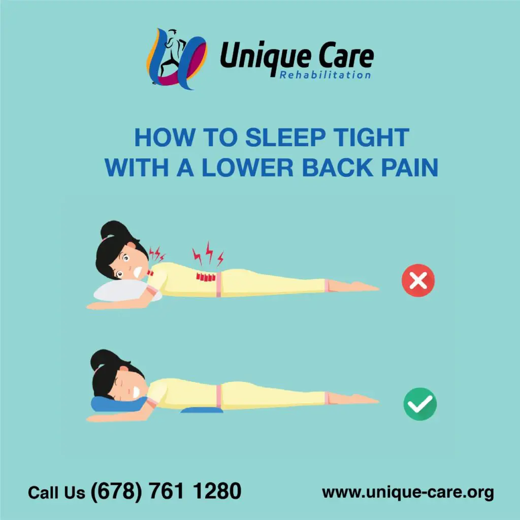 How to sleep tight with a lower back pain â Unique Care
