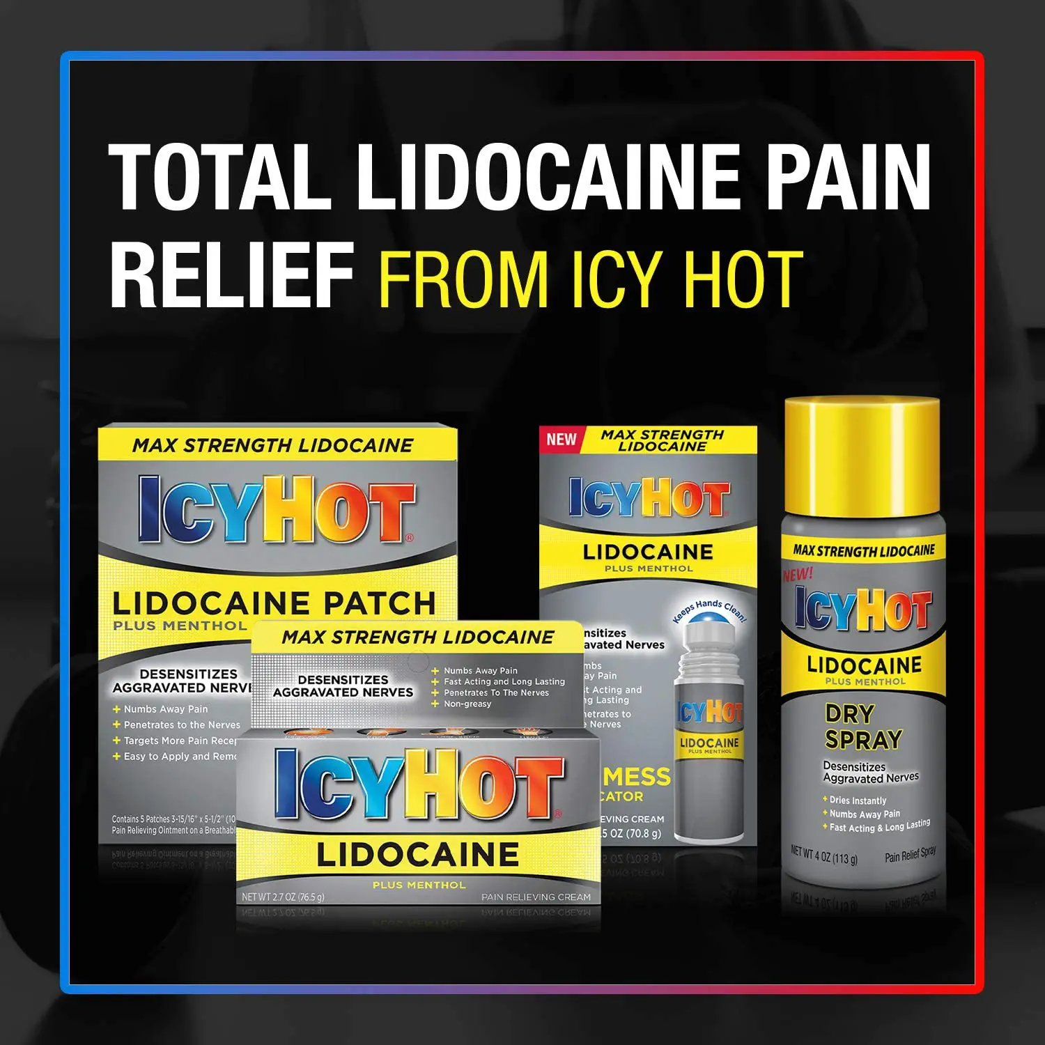Icy Hot Max Strength Pain Relief Cream With Lidocaine Plus Menthol, 2.7 ...