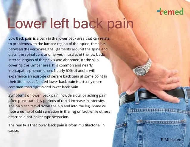 Lower left back pain