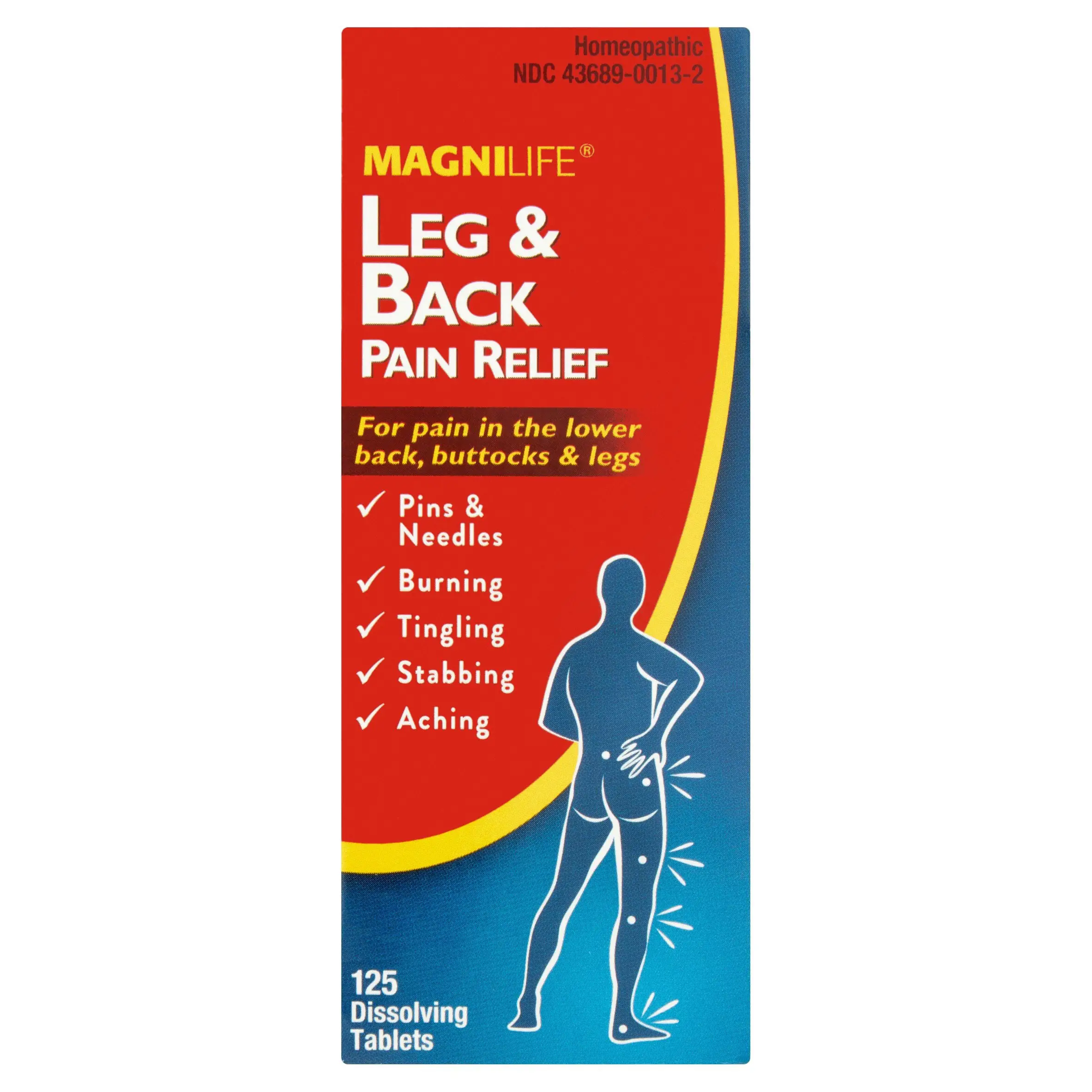 MagniLife Leg &  Back Pain Relief Dissolving Tablets, 125 Count ...