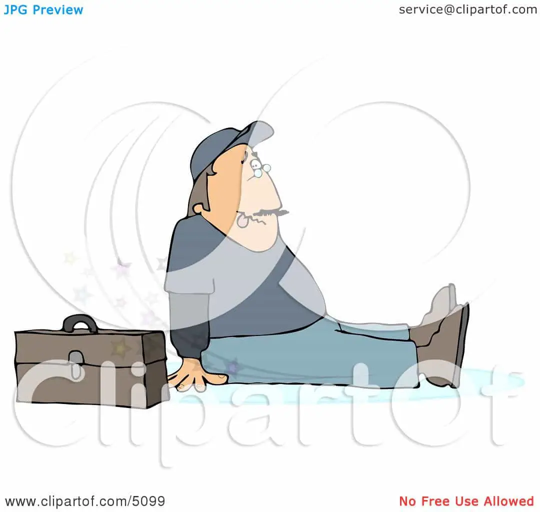Man Slipping On Water Puddle and Falling to the Ground Clipart by djart ...