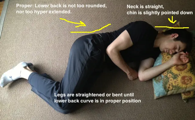 Middle back pain while sleeping