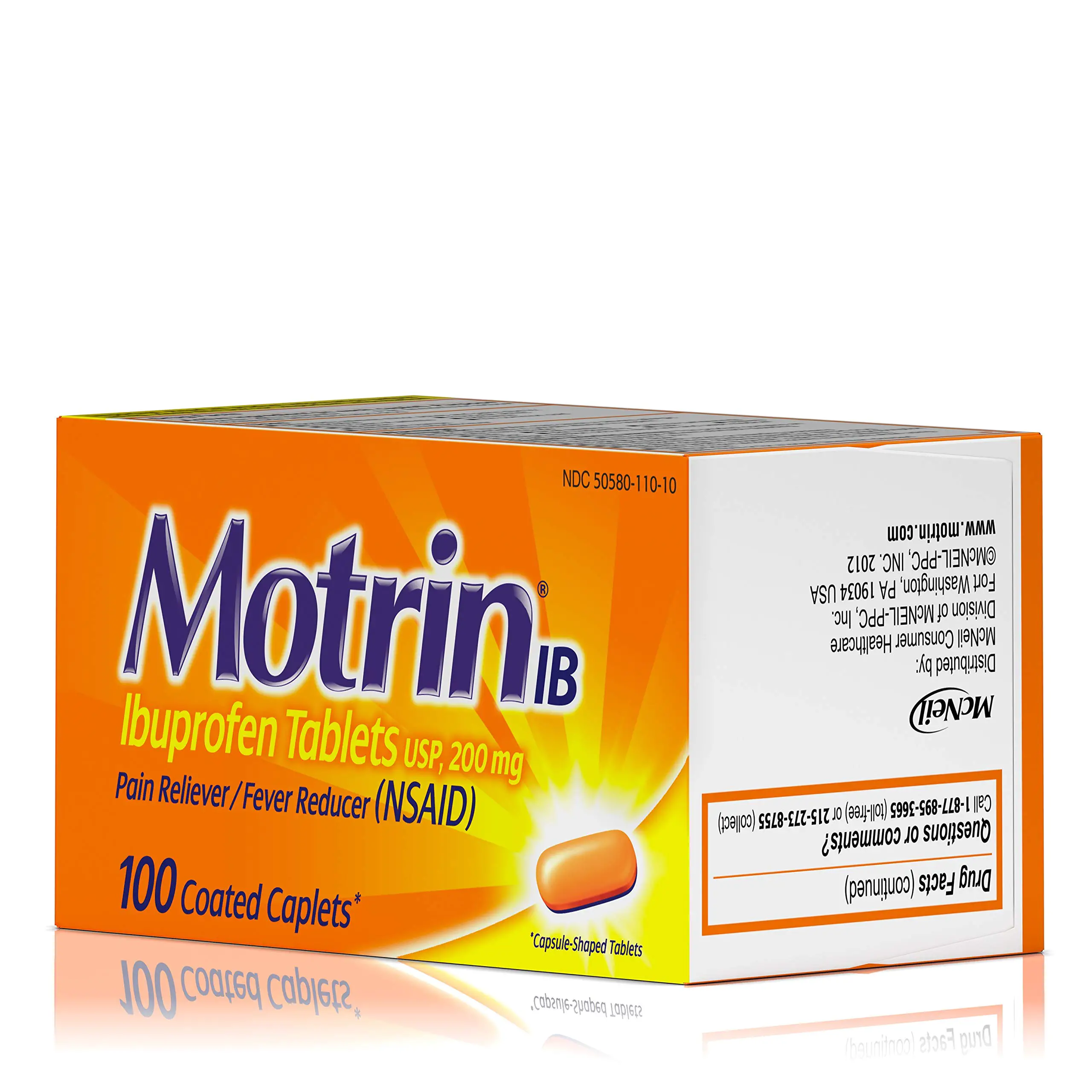 Motrin IB, Ibuprofen 200mg Tablets for Fever, Muscle Aches ...