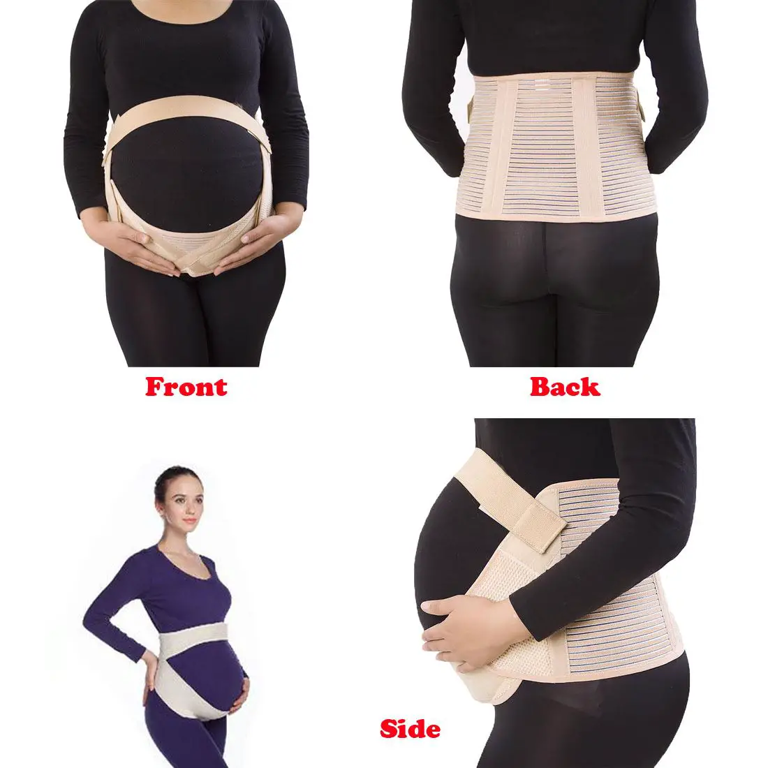 S M L Maternity Support Belt Pregnancy Back Support Waist Belly Band ...