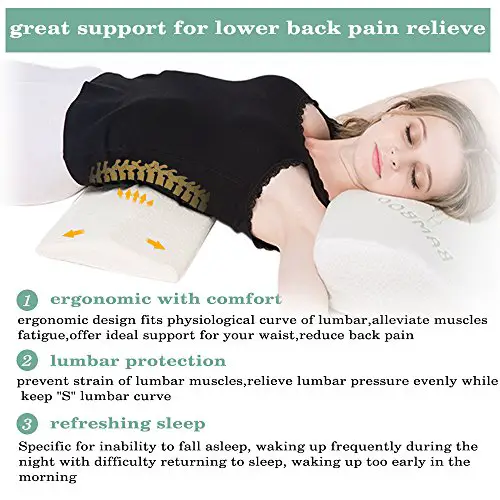 Soft Memory Foam Sleeping Pillow for Lower Back, Hip Pain Relief ...