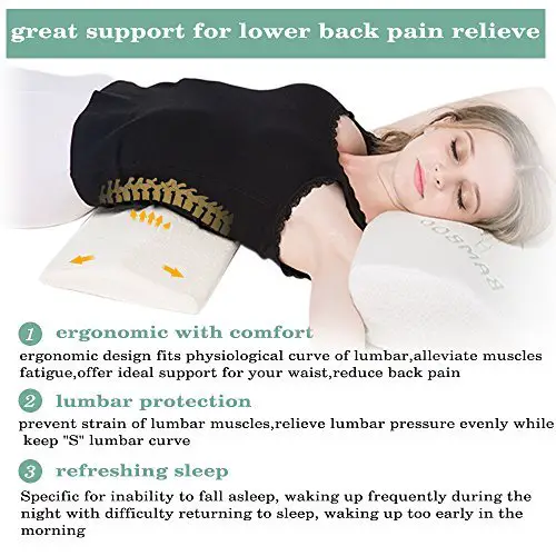 Soft Memory Foam Sleeping Pillow for Lower Back, Hip Pain ...