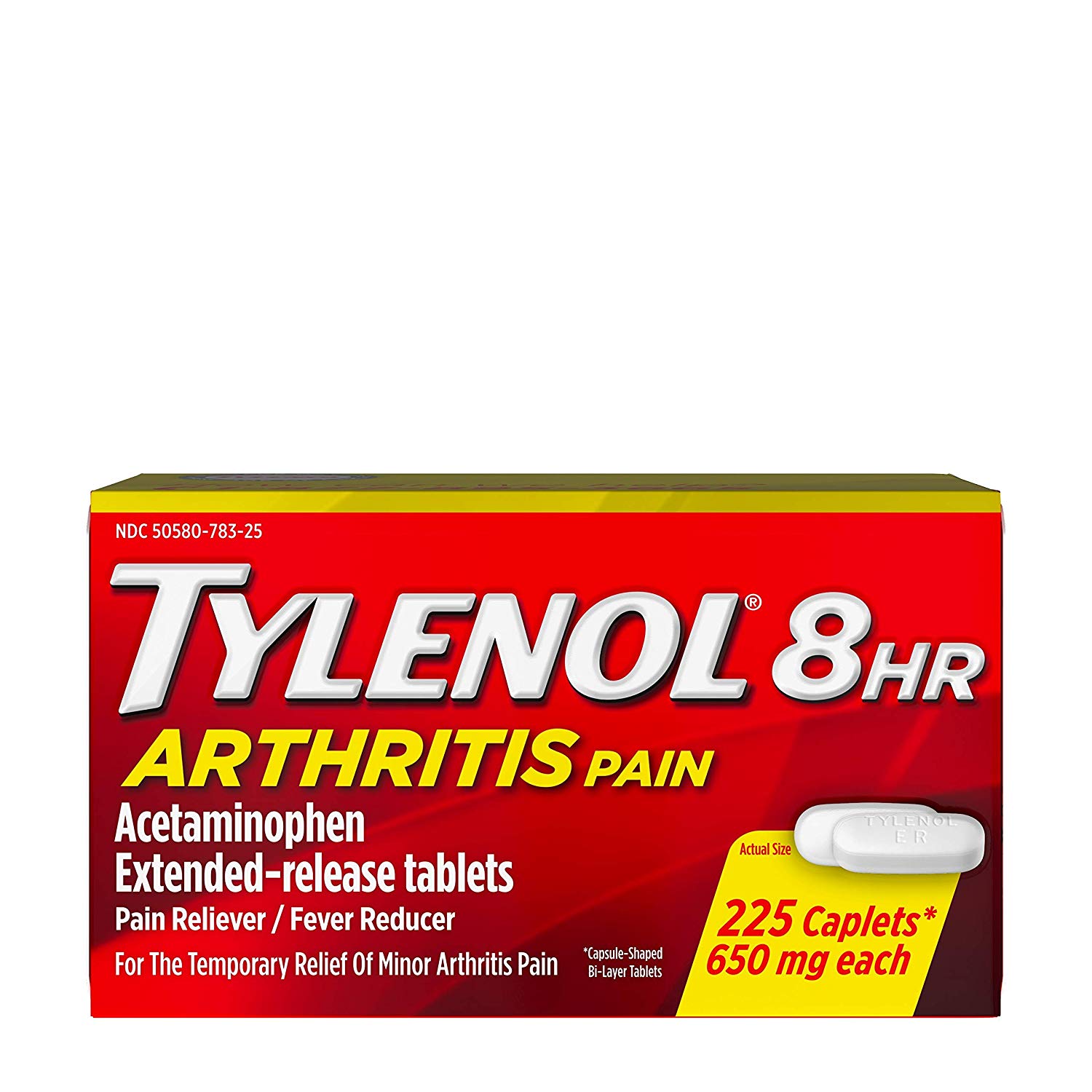 Tylenol 8 HR Arthritis Pain Extended Release Caplets, Pain Reliever ...