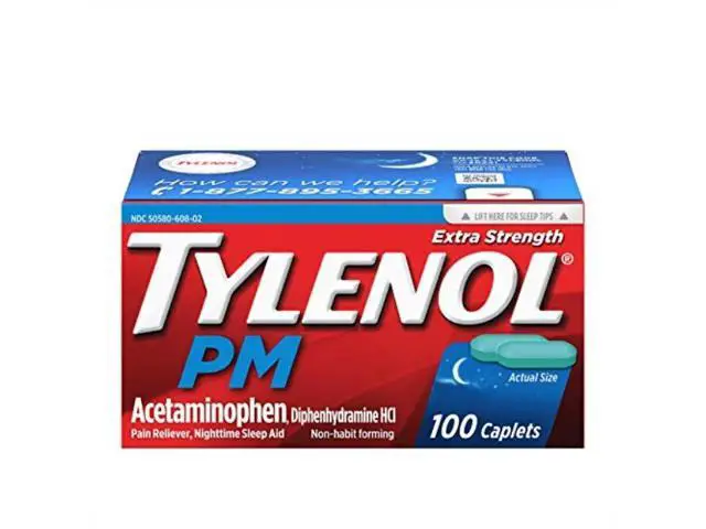 tylenol pm extra strength caplets with 500 mg of ...