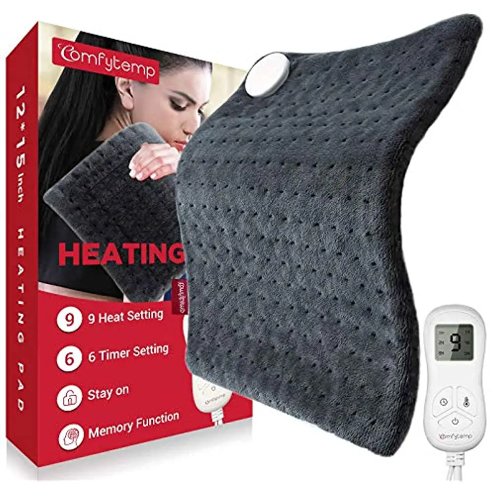 Upgraded Electric Heating Pad, Comfytemp Small 9 Setting ...