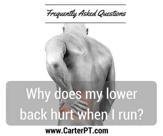 Why does my lower back hurt when I run?